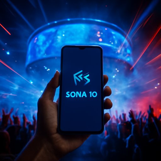 SONA101 হাতে ধরা মোবাইলে অ্যাপ ইনস্টল